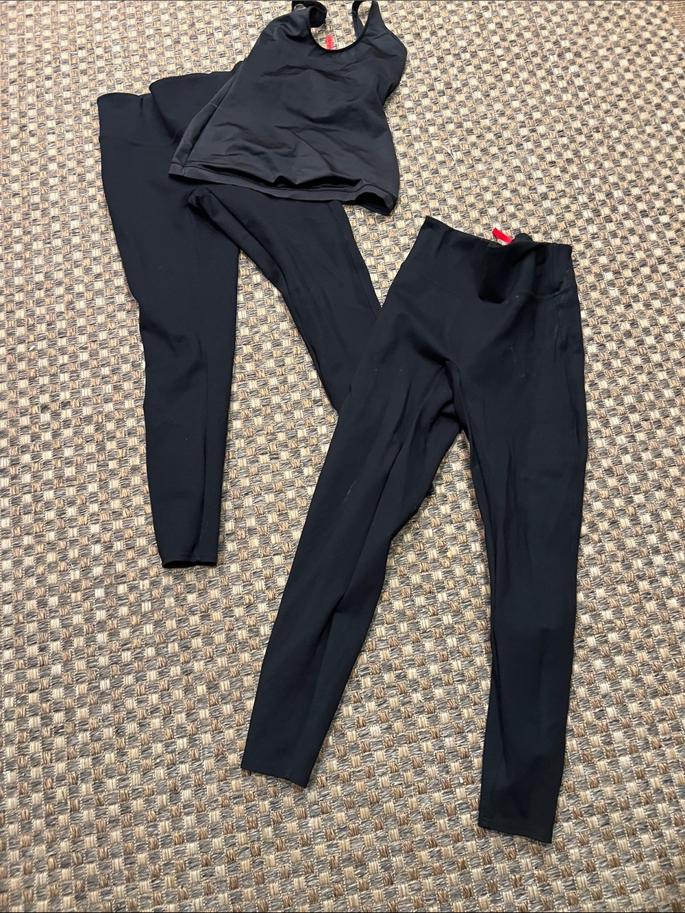 SPANX 3 pieces Black Active Leggings - Comfortable Everyday Bottoms
